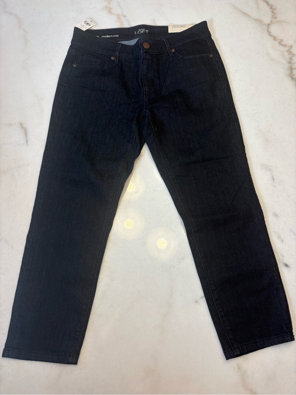 LOFT Straight-Leg Jeans in Dark Wash